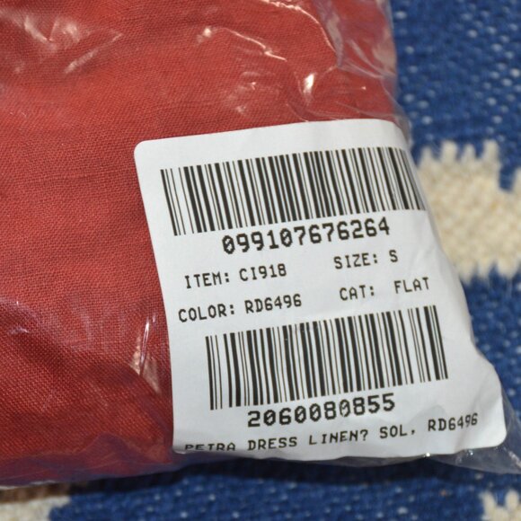 NEW with TAGS J CREW Cabana Long Dress 100% Linen - Red Sand - SMALL - Picture 6 of 7